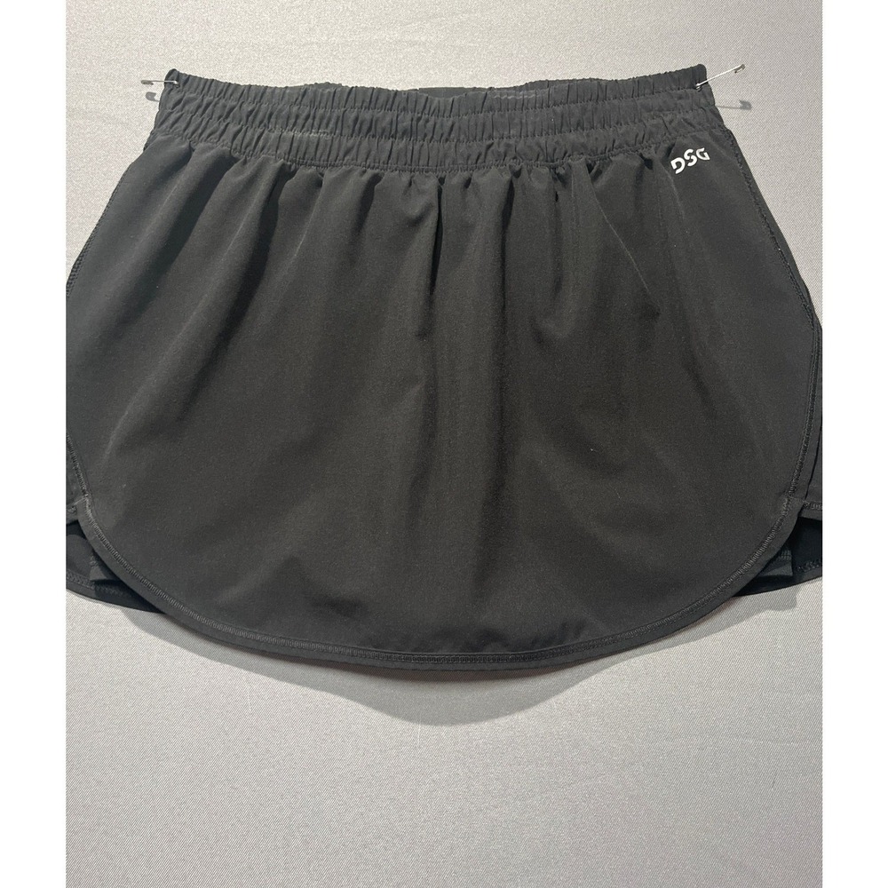 DSG Girls Black Athletic Skort Size M 10-12 Active Skirt with Built-in Shorts